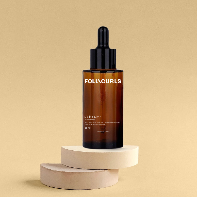L'Elixir Divin - Huile de beauté 3-en-1 soin ciblé pour zones peu fournies (barbe/cheveux) 50ml